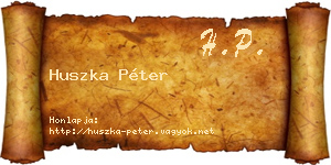 Huszka Péter névjegykártya